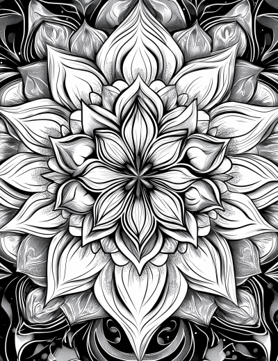 Intricate Mandala Coloring Page