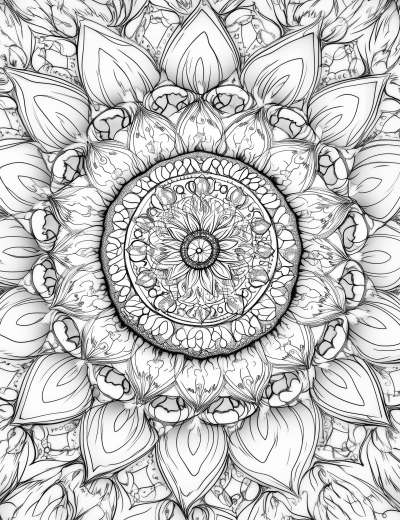 Intricate Mandala Coloring Page