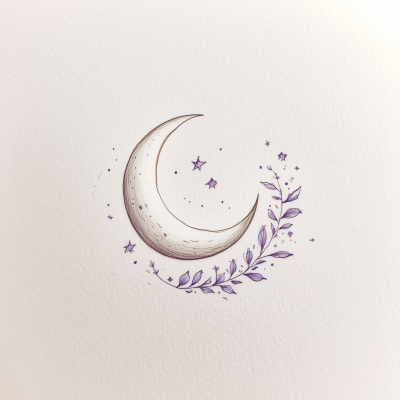 moon and stars drawing