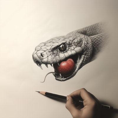 Evil Snake with Apple