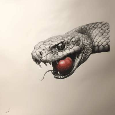 Evil Snake with Apple