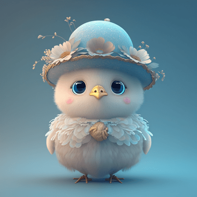 Cute Fluffy Chicken Bride