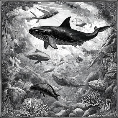 Ocean Biodiversity Illustration