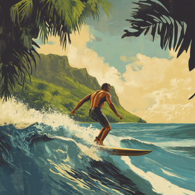 Vintage Voyage Surfer