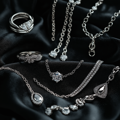 Elegant White Gold Jewelry Collection