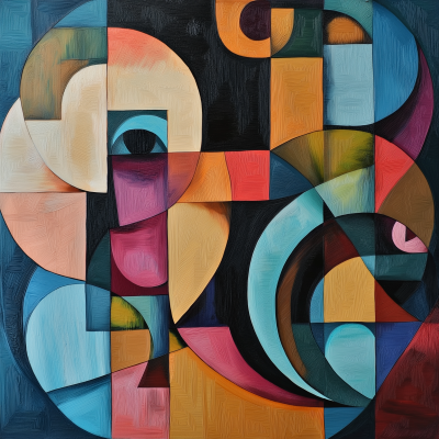 Abstract Cubist Art