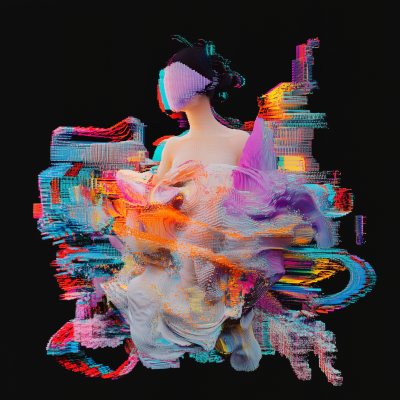 Glitch Art 3D Object