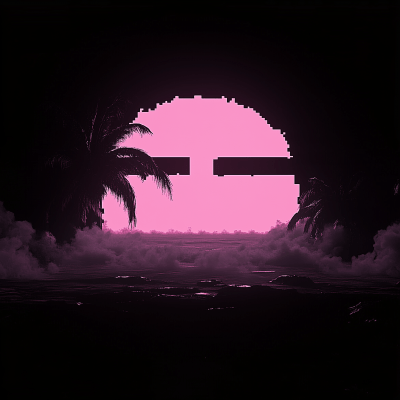 Glitch Art Sunset