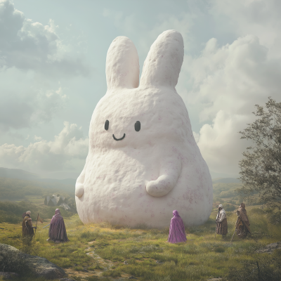 Marshmallow Bunny Peep in the Field