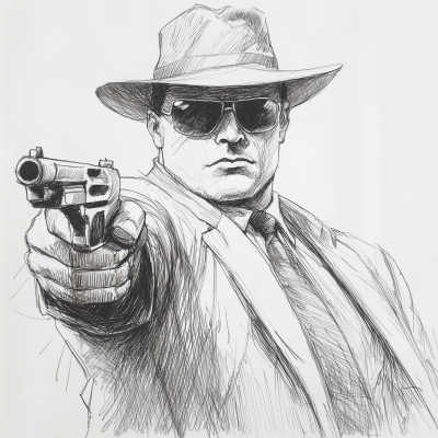 1970s Federal Agent Sketch