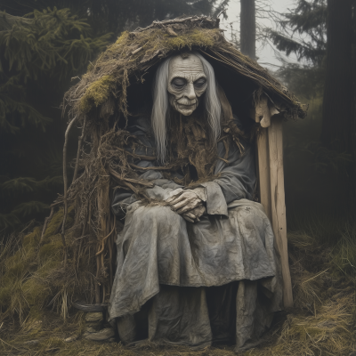 Hyperrealistic Baba Yaga