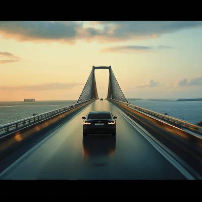 Car on Bridge