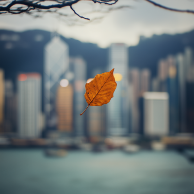 Autumn Leaf in Hong Kong