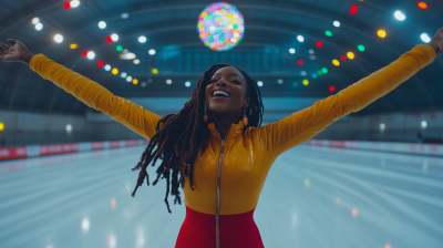 Joyful Victory at Speed Skating