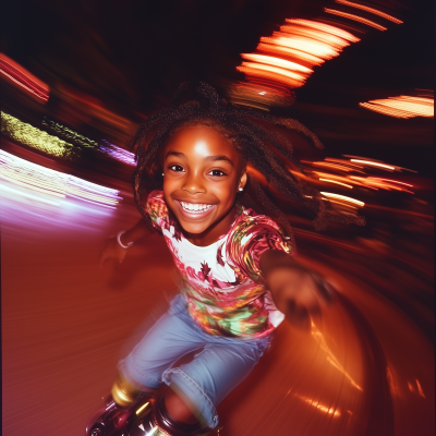 Young Girl Speed Skating