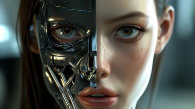 Cyborg Woman Portrait