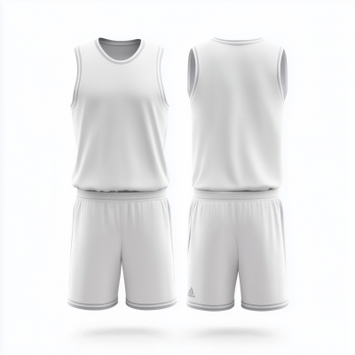 Plain White Basketball Uniform