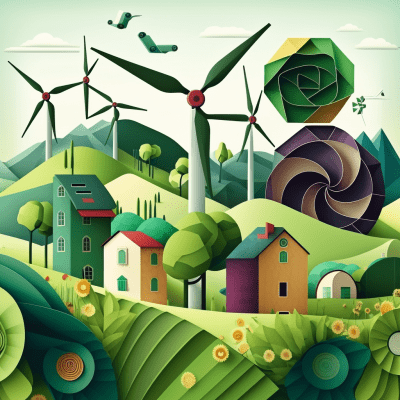 Green Hills and High-Tech Buildings