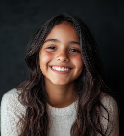 Smiling Young Latino Girl