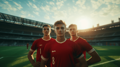 Soccer Players Posing