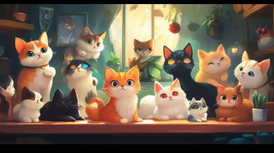 Cats Casual Game Illustration