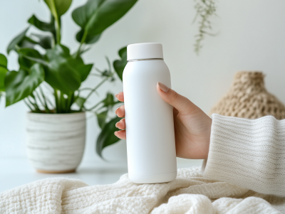 Woman Holding Water Bottle