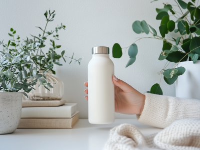 Woman Holding Water Bottle