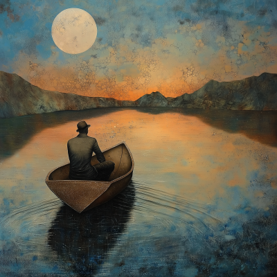 Imaginative Man on a Boat