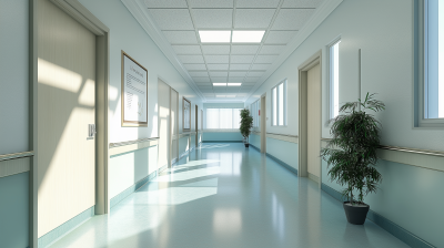 Bright Hospital Hallway