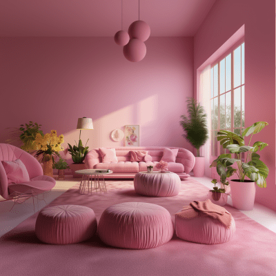 Pink Living Room