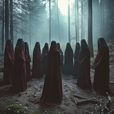 Cult Gathering in the Forest