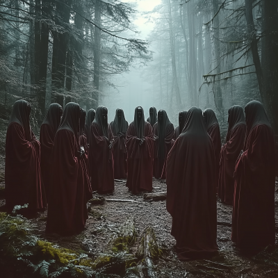 Cult Members in a Forest