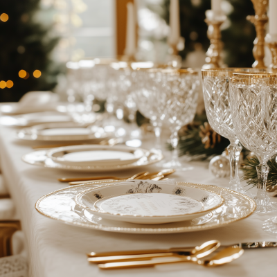 Elegant Holiday Table Setting