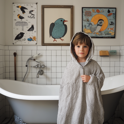 Playful Bathroom Moment