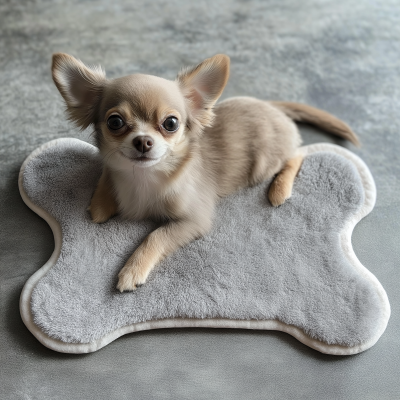 Happy Chihuahua on Mat