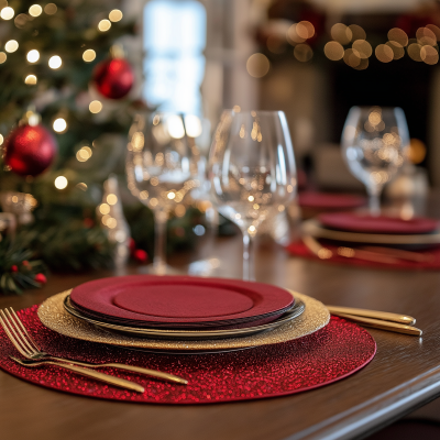 Christmas Styled Dining Table Placemat