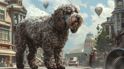 Steampunk Labradoodle Robot Rampage