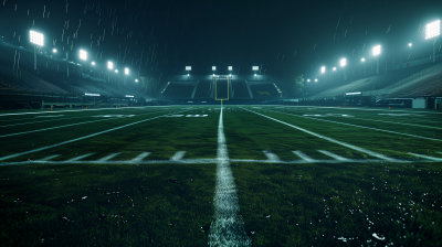 Nighttime Football Stadium