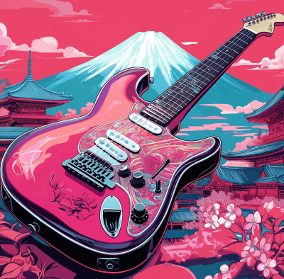 Telecaster in a Japanese Landscape