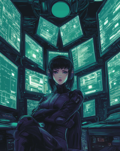 Motoko Kusanagi Sticker