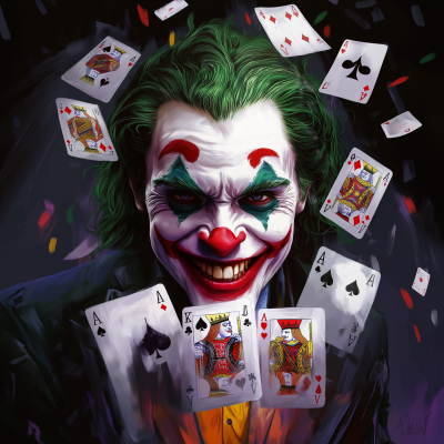 Joker With Playing Cards