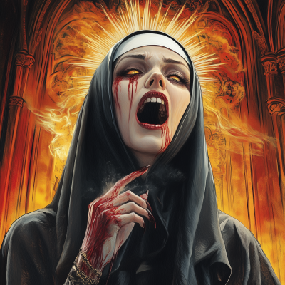 Vampire Nun Screaming