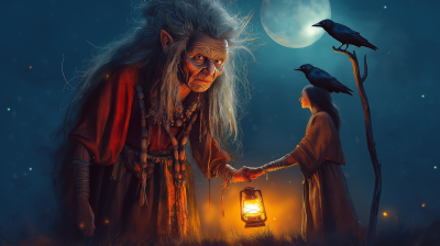 Moonlit Encounter with Baba Yaga