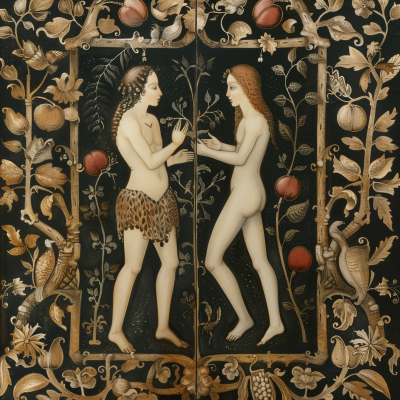 Medieval Figures of Adam and Eve