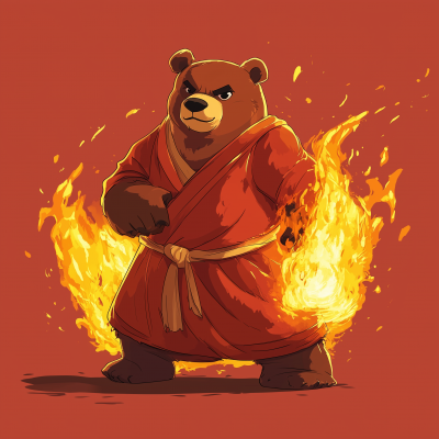 Fire Element Bear Avatar