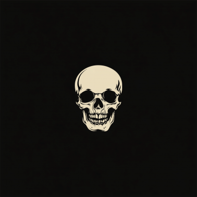 Minimal Vector Skull Logo