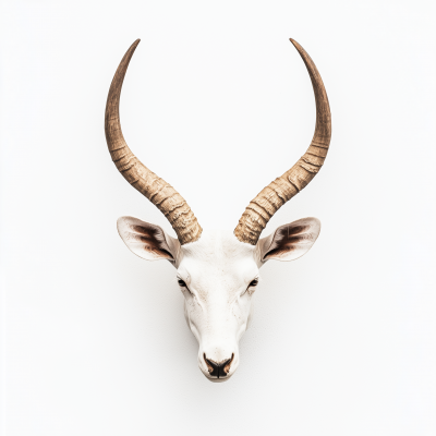 Animal Horns on White Background