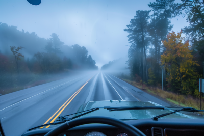 Foggy Road View