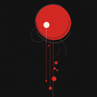 Minimalist Red Vector Art