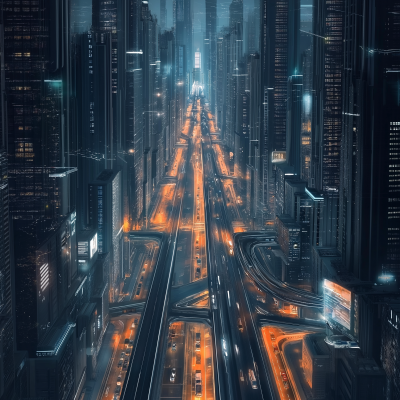 Futuristic Cyberpunk Highways